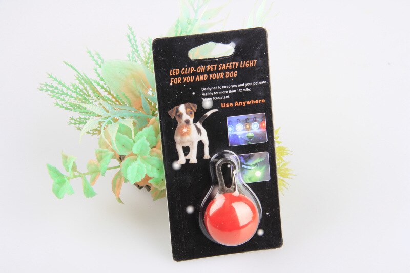 Pet Dog Tag Hanger Veiligheid Led Zaklamp Kraag Glow Kraag Puppy Honden Kat Gids Lichtgevende Identificeren Licht Hanger Pet Charm: 1