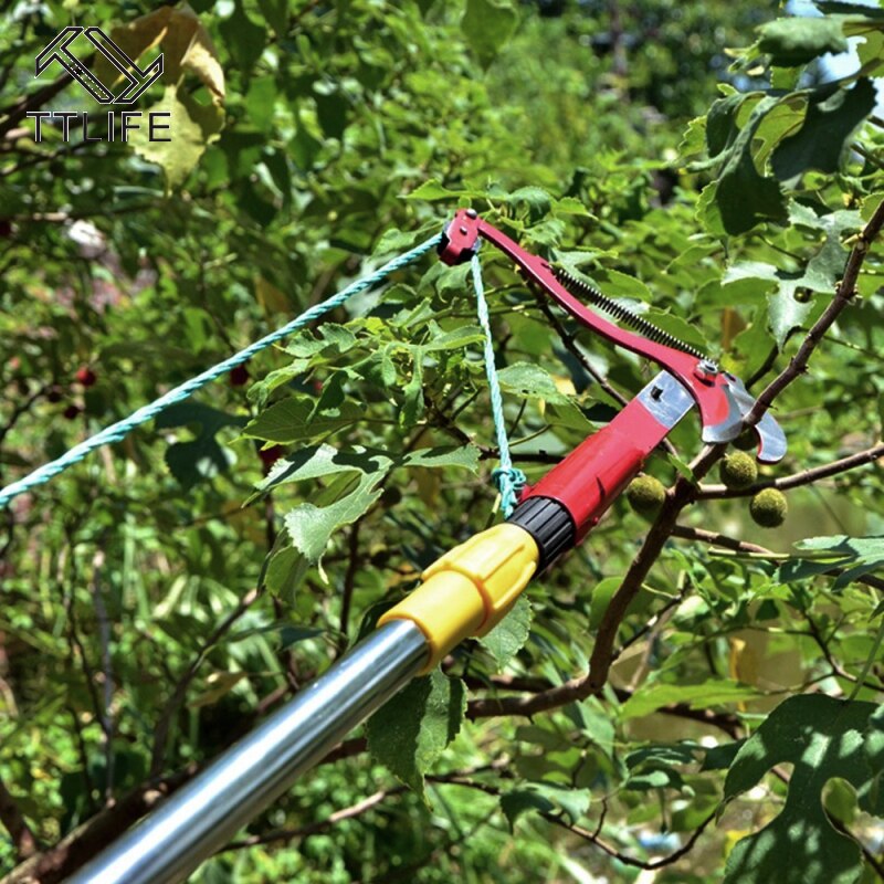 Grote Hoogte Snoeischaar Boom Trimmer Takken Cutter Tuin Snoeien Schaar Pick Fruit Tool Met Touw Nuttig Shear Snoeien