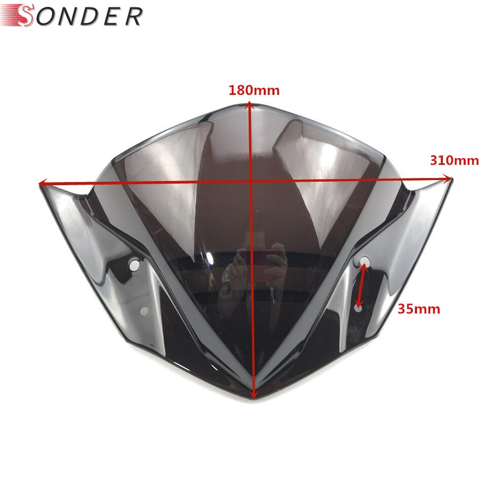 Motorfiets windscherm voor yamaha  fz16 fz 16 fz-s windscherm deflectors windscherm rookzwart iridium