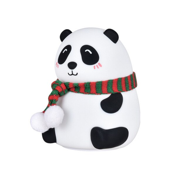 Giocattoli per bambini Carino Coniglio Luce di Notte del Sensore di Tocco Giocattoli per il bambino Che Dorme Portatile Del silicone Nightlight Della Lampada Della Luce fino Giocattoli Della Ragazza regalo: piccolo eyes panda