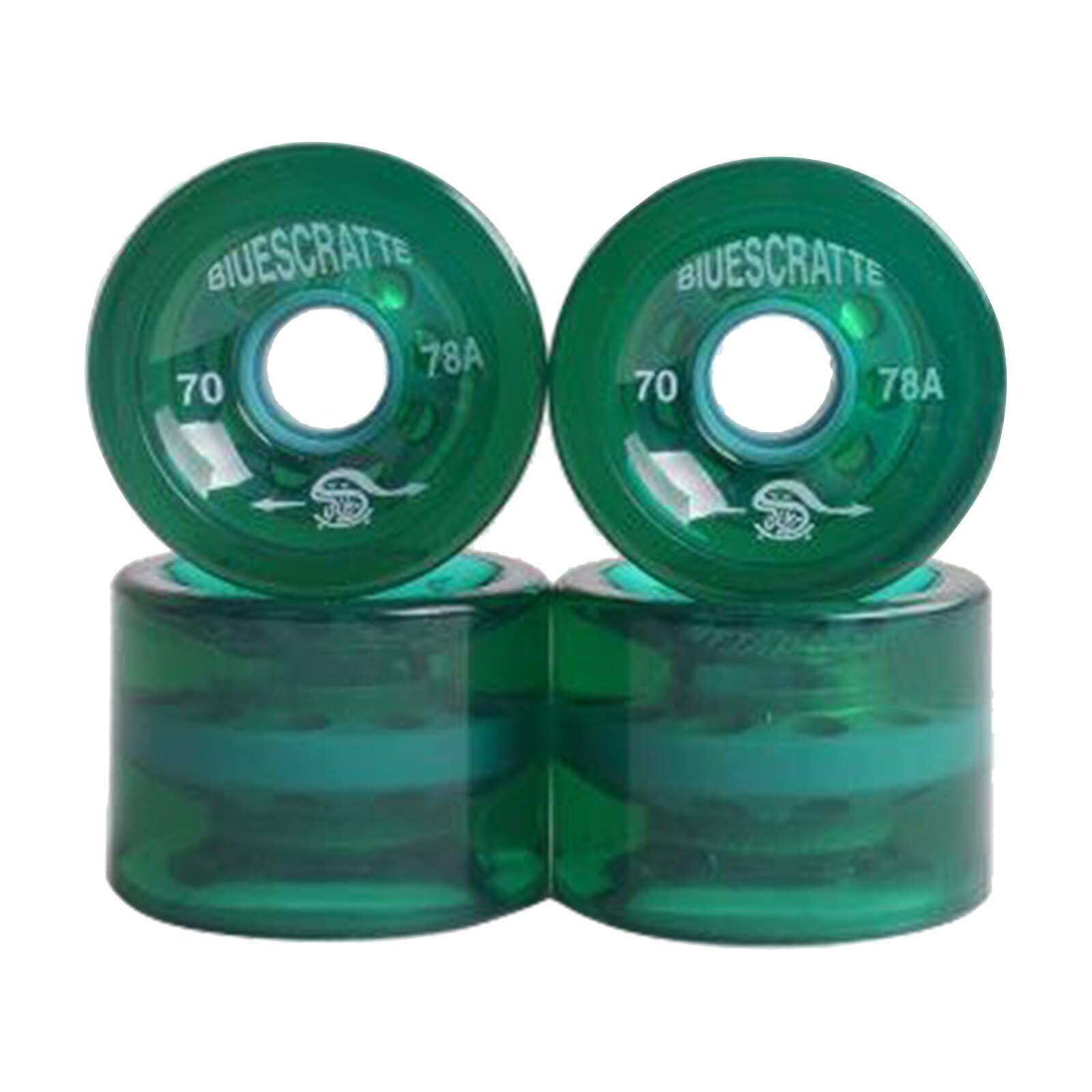 4Pcs 78A Skateboard Wheels 70X51mm Roller Cruiser Repair Maintenance Parts: Green