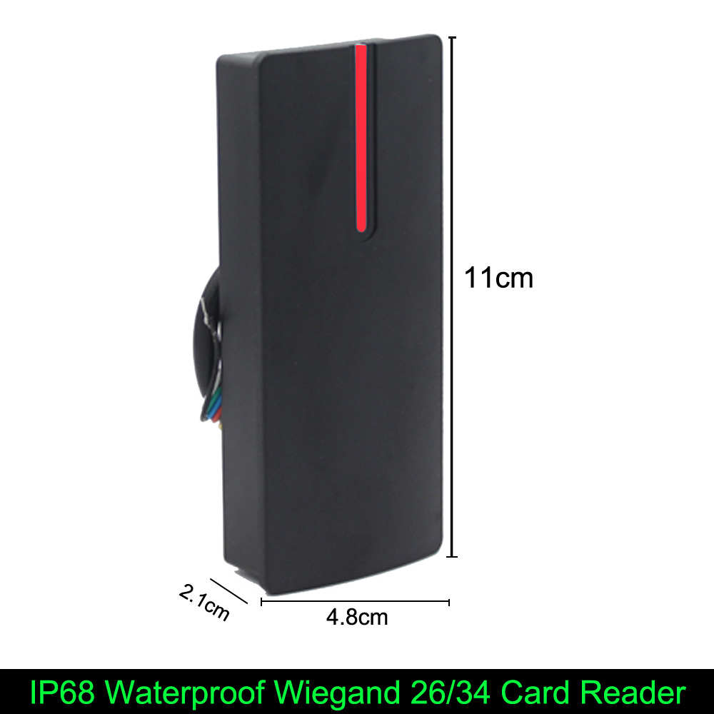 IP68 Waterdichte 125Khz Rfid Kaartlezer Wiegand Output Input Toegangscontrole Kaartlezer 13.56Mhz Zwart Reader