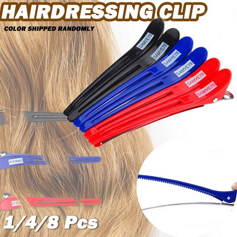 Pinzas de pelo de cocodrilo para peluquería, pinzas de pelo con forma de pico de pato para Pelo fino y gruesas