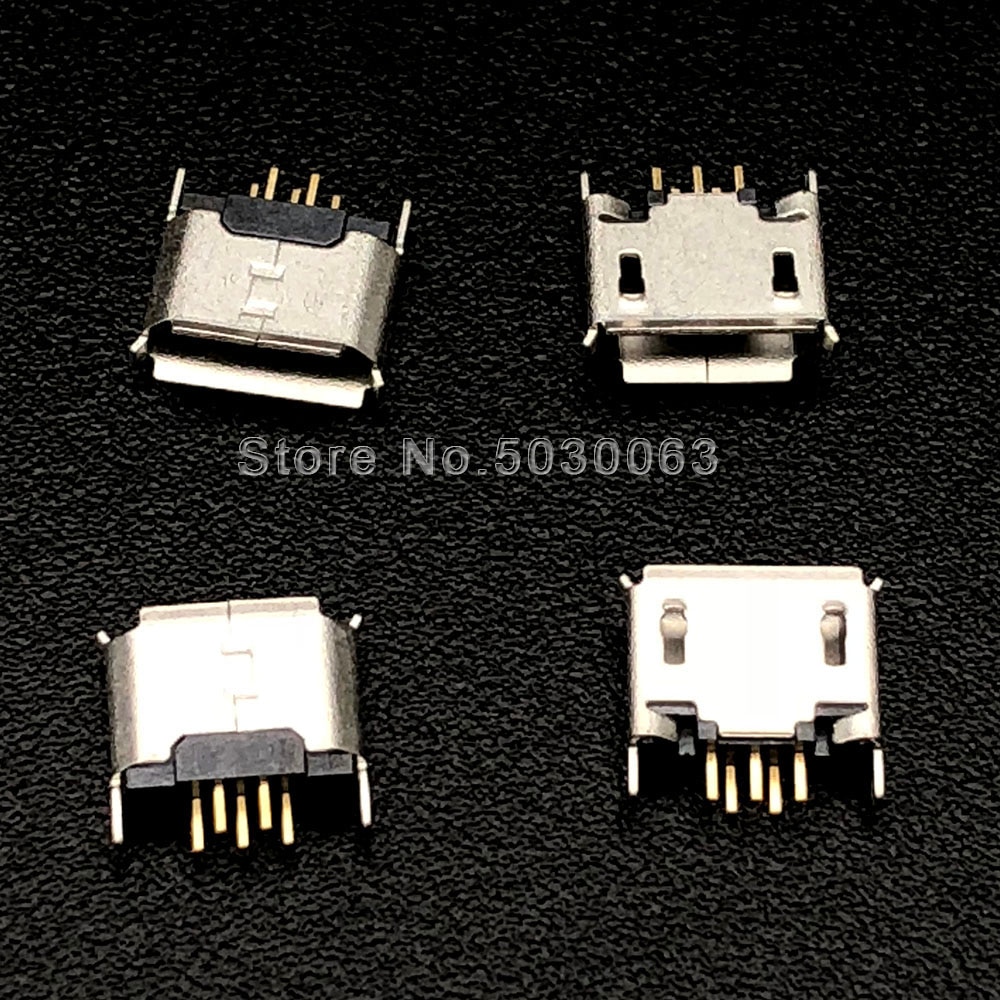 20 stk/parti mikro 5p hunkontakt 180 gradere mike 5 pinners usb stikkontakt grensesnittkontakt vertikal dyppe kant krølle