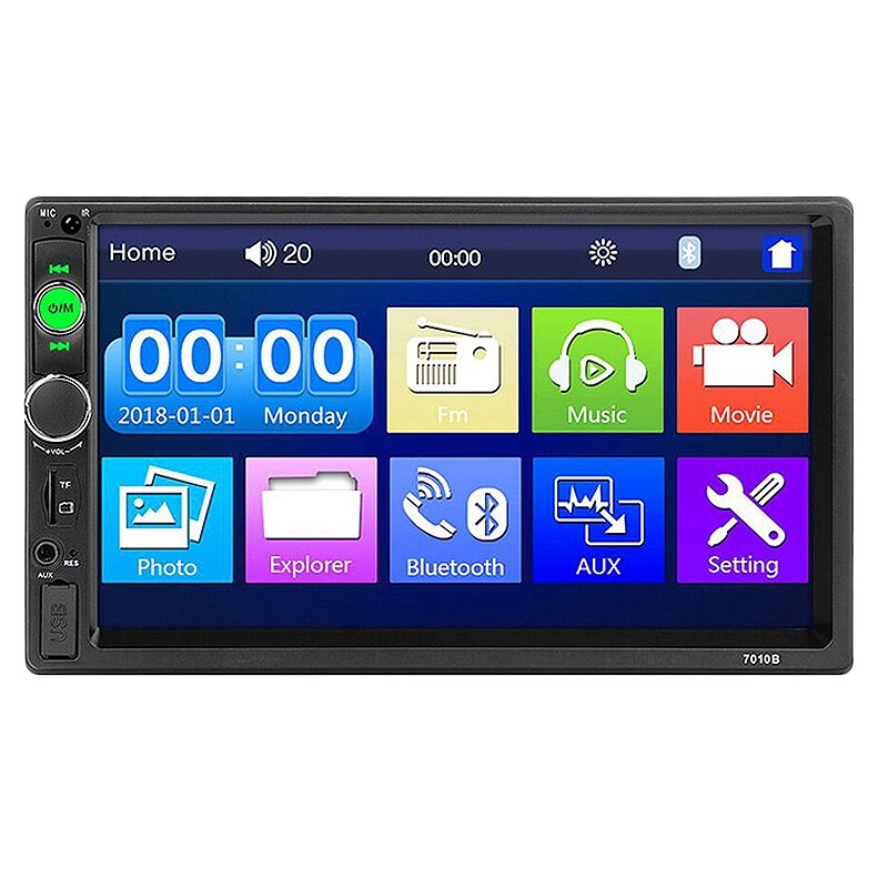 Reproductor MP5 estéreo de 7 pulgadas para coche, navegador Digital HD, pantalla de prensa Bluetooth FM + Cámara