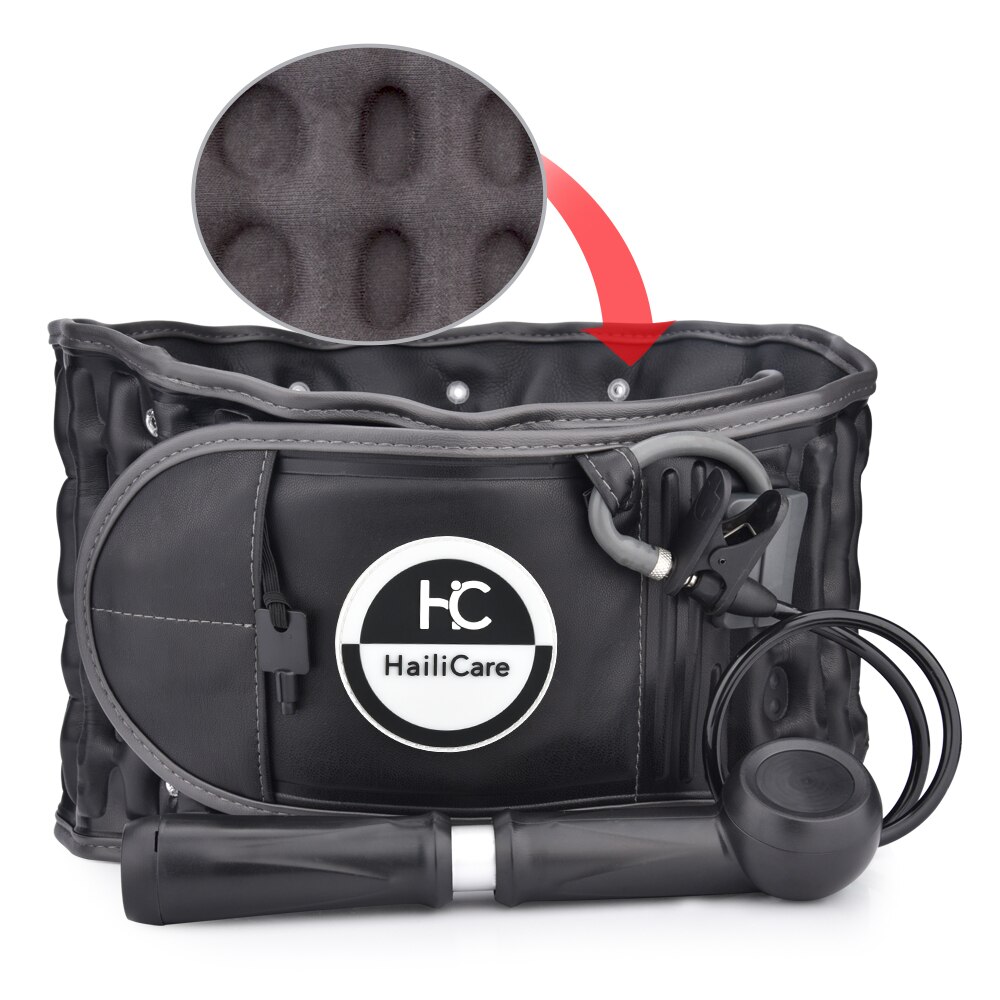 Gezondheid Brace Riem Physio Decompressie Terug Relief Protector Taille Lumbale Tractie Rugpijn Warmte Therapie Pijn Massager Thuis: black