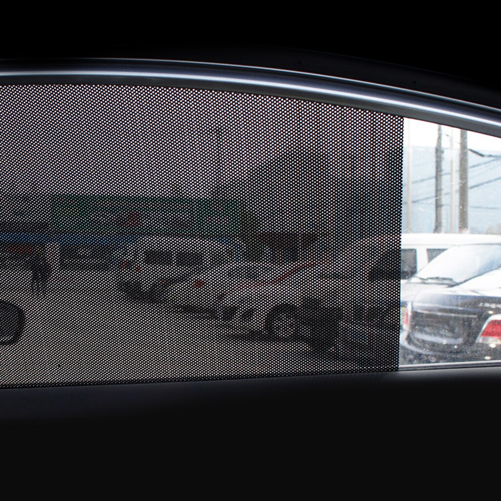 2pcs Car Auto Side Window Mesh Film Sunshade Net Sun Shade Sticker PVC Guard