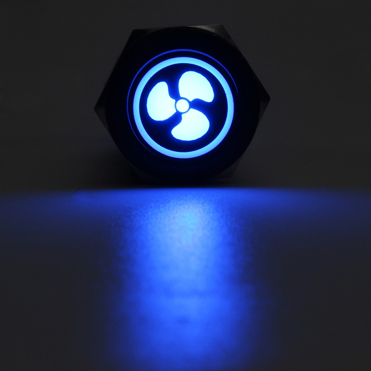 19mm LED drücken Taste Schalter Lüfter momentan Selbst-sperren Schalter Für Auto Stiefel Armaturenbrett Tafel