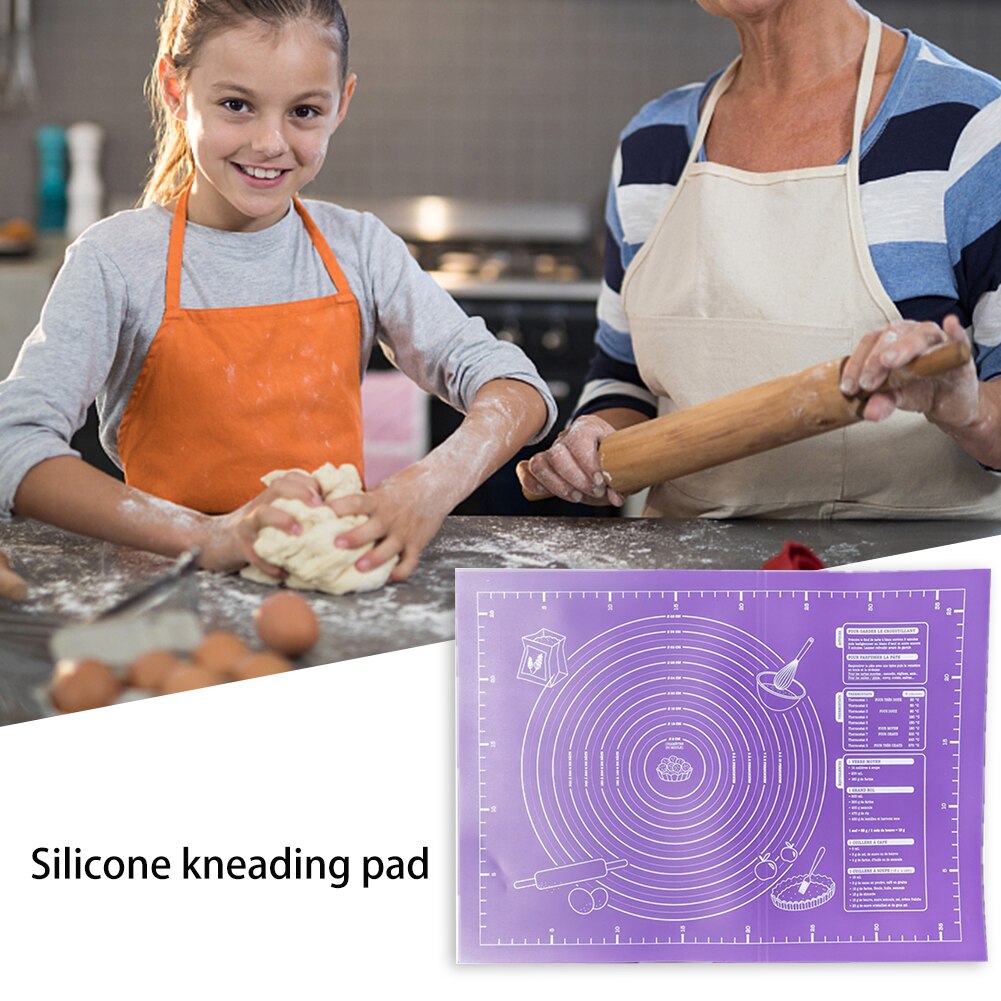 Large Silicone Mat Non-stick Kneading Dough Pastry Rolling Mat Baking Pads Kitchen Tools Pizza Cake Sheet Accessories