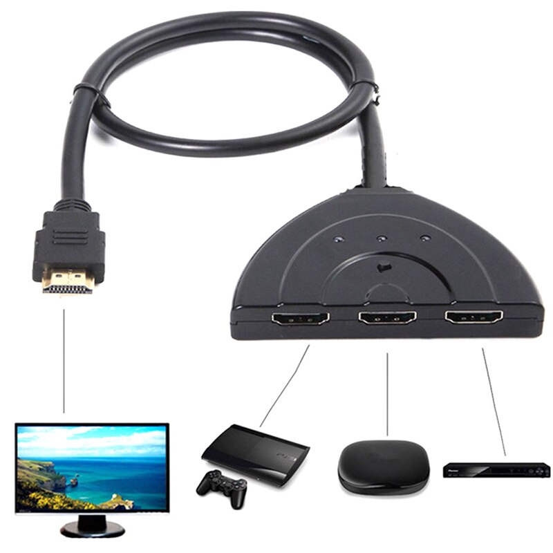 Maikou-interruptor HDMI 3x1, 3 en 1, 1080P, Hub HD