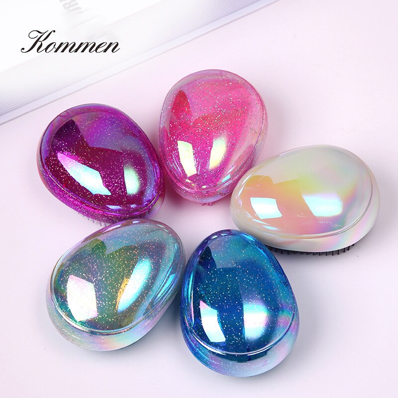 Cepillo para el pelo en forma de huevo, peine para desenredar, 5 colores, peine antinudo, peine de peluquería, peine de masaje, herramientas de peinado para el cuidado del cabello