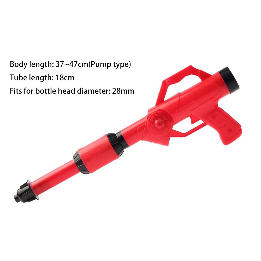 Drinking Soda Bottle Tank Long Pump Water Powerful Squirt Guns Pool Party Toy Red Ideal toy for children