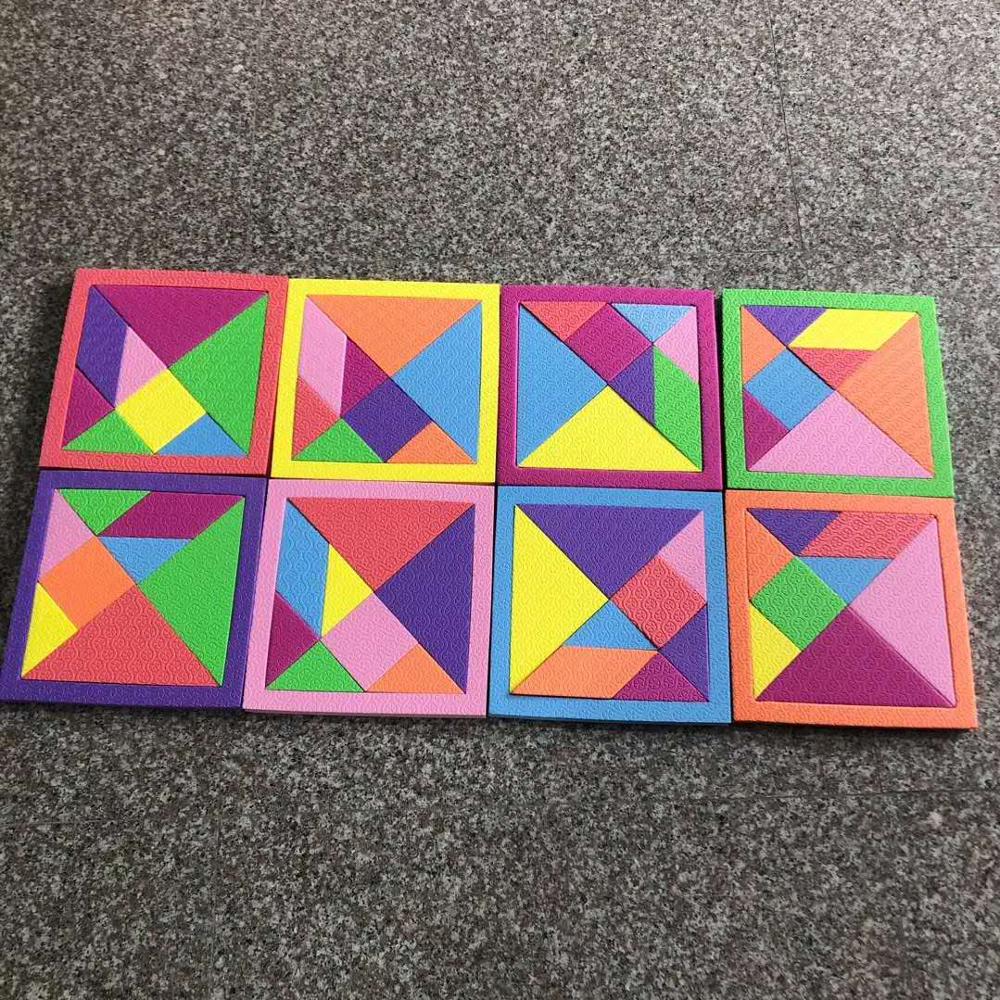 Ylwcnn Kids Eva Zeven Stuk Puzzels Games Tangram 8Pcs