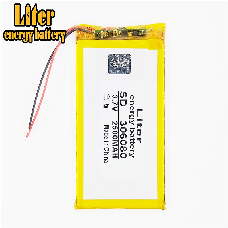 306080 Li-Polymer akku 3,7 V 2500mah große-kapazität batterie GPS Navigation Tablette akku Für DVD PDA BT Lautsprecher