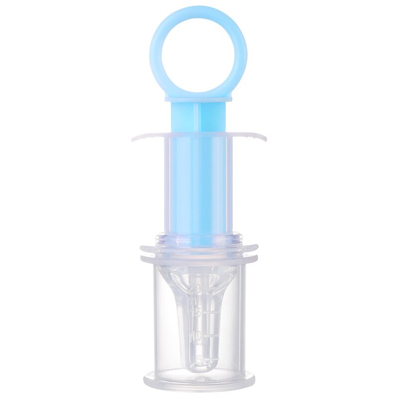 Baby Medizin Zubringer Nadel Typ Baby Tropfer Medizin Zubringer freundlicher Nadel Zubringer quetschen Medizin Tropfer Spender Schnuller: Blau