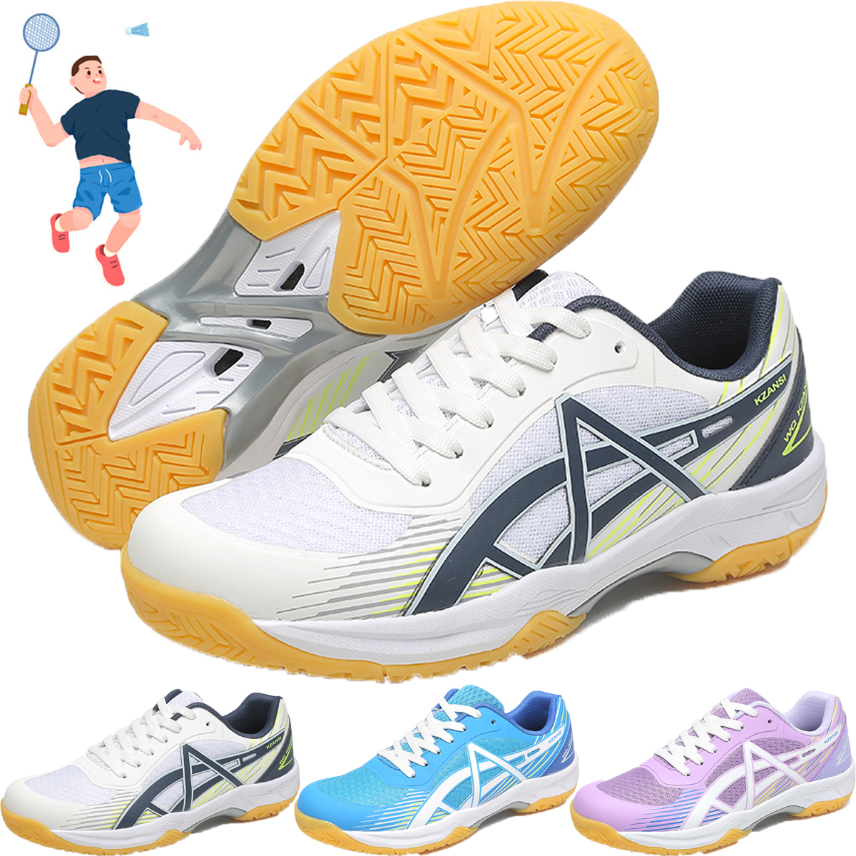 Chaussures de Badminton pour hommes, baskets de Tennis, d'entraînement, de volley-ball, antidérapantes, de , confortables, unisexes