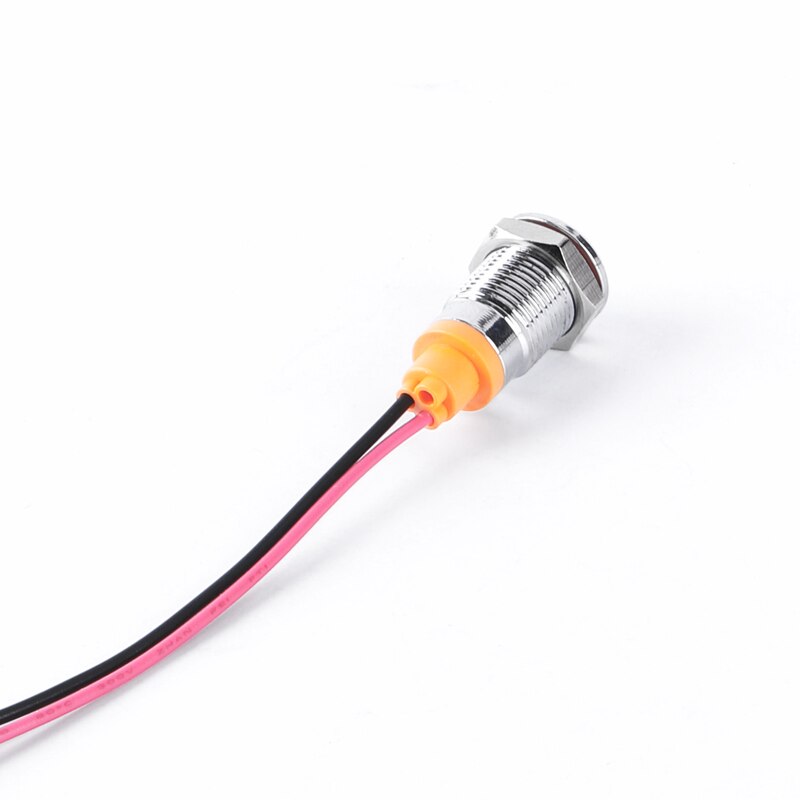 10mm IP67 Waterproof Metal LED Indicator Lamp Light Signal Pilot Warning Concave Stainless Steel Indicator Bulb Lamp Mini Light