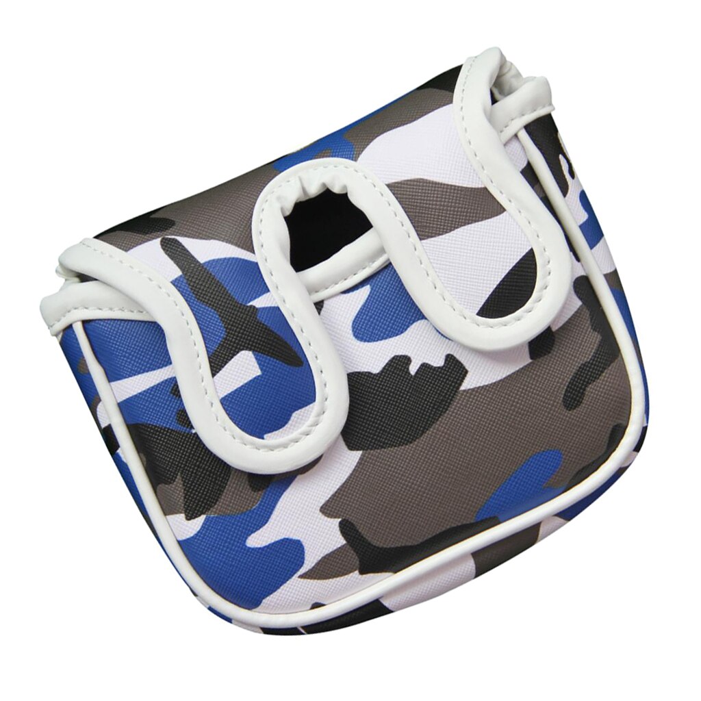 Golf Club Headcover - Deluxe PU Square Heel Shafted Mallet Putter Cover - Golf Training Aid