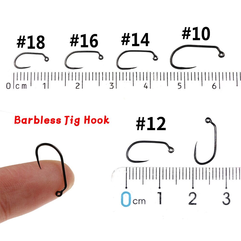 WIFREO – hameçons de pêche à la mouche, crochet de gabarit, nickel noir, humide, nymphe, Caddis, Pupa, 50 pièces, #10-18
