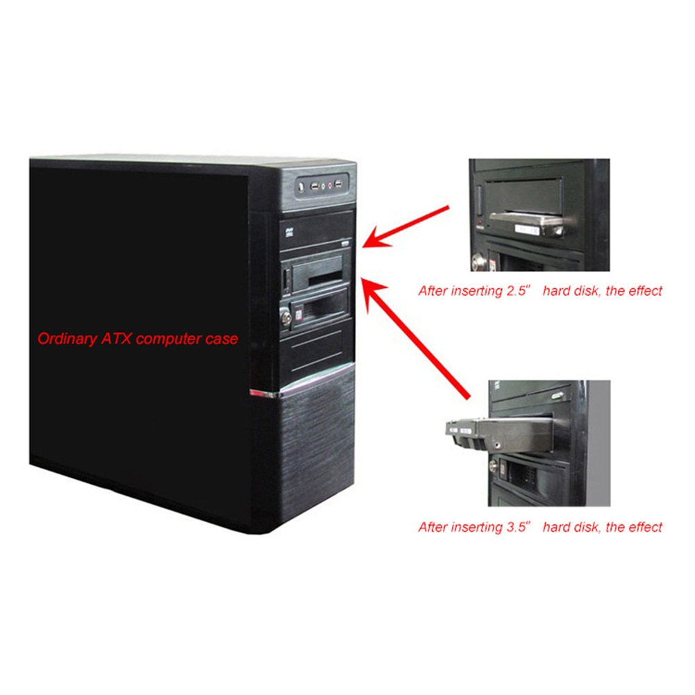 Universal Optical drive position Built-in 2.5/3.5 Hard Drive extraction box SATA serial hard disk tray SATA hard disk HDD SSD