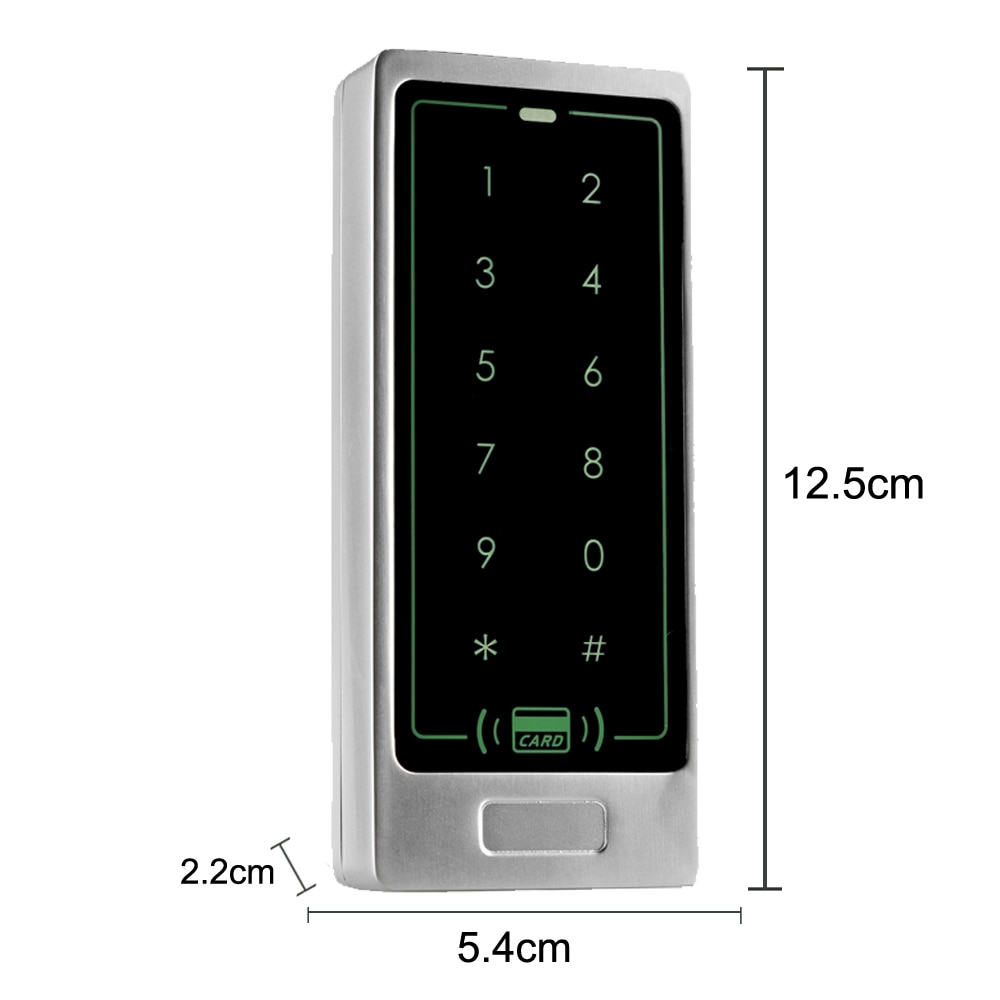 Lucking Deur Waterdichte Touch Metalen 125 Khz Rfid Toegangscontrole Machine Elektronische Deurslot Elektrische Poort Opener Smart Toetsenbord