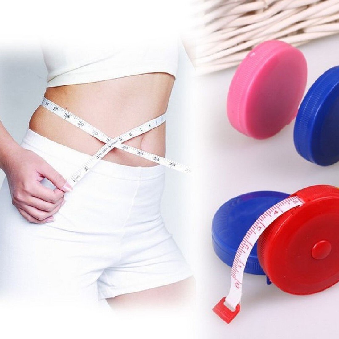 Retractable Ruler Measure Tap 150cm/ 60 Inch Fitness Accurate Fitness Caliper Body Waist Chest Arms Legs Measuring Tape