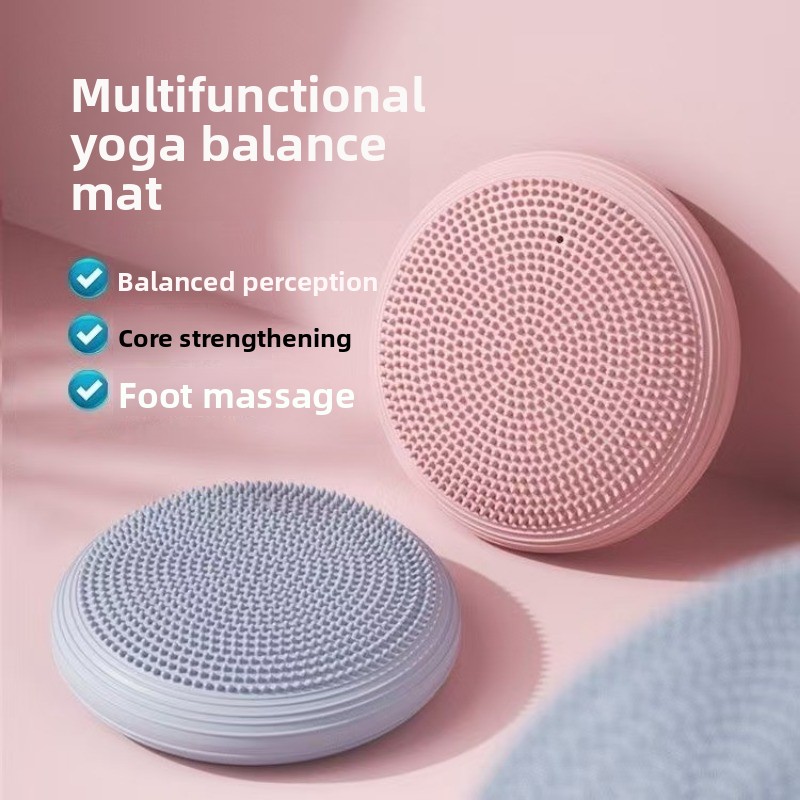Oppustelig yogamåtte, balancemåtte, rehabiliteringstræning, børns balanceplade, pvc-udstyr, massagebold, ankelstyrke