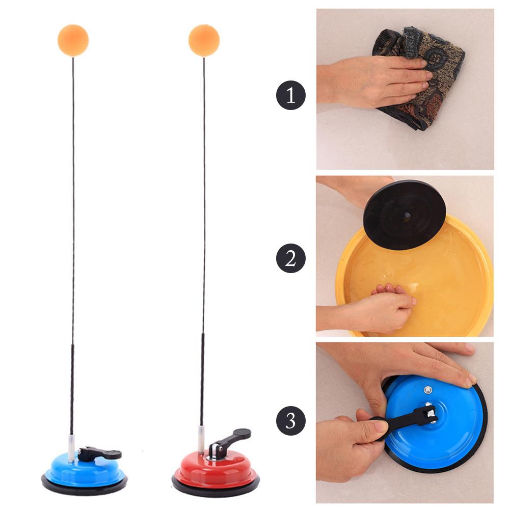 Portable Table Tennis Trainer Soft Rubber Wooden Material Training Ball Outdoor Parent-child Pitching Serve Machine Trainer