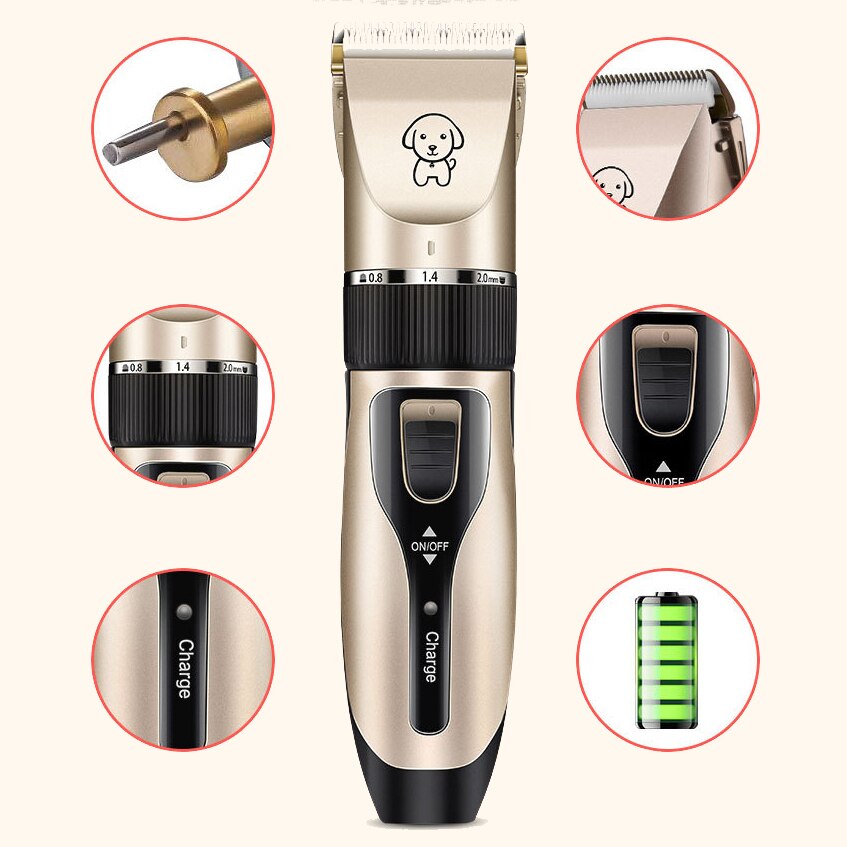 Usb Oplaadbare Batterijen Tondeuse Hond Haar Snijmachine Gesneden Door Cutter Trimmer Grooming Razor Voor Dieren Honden Katten