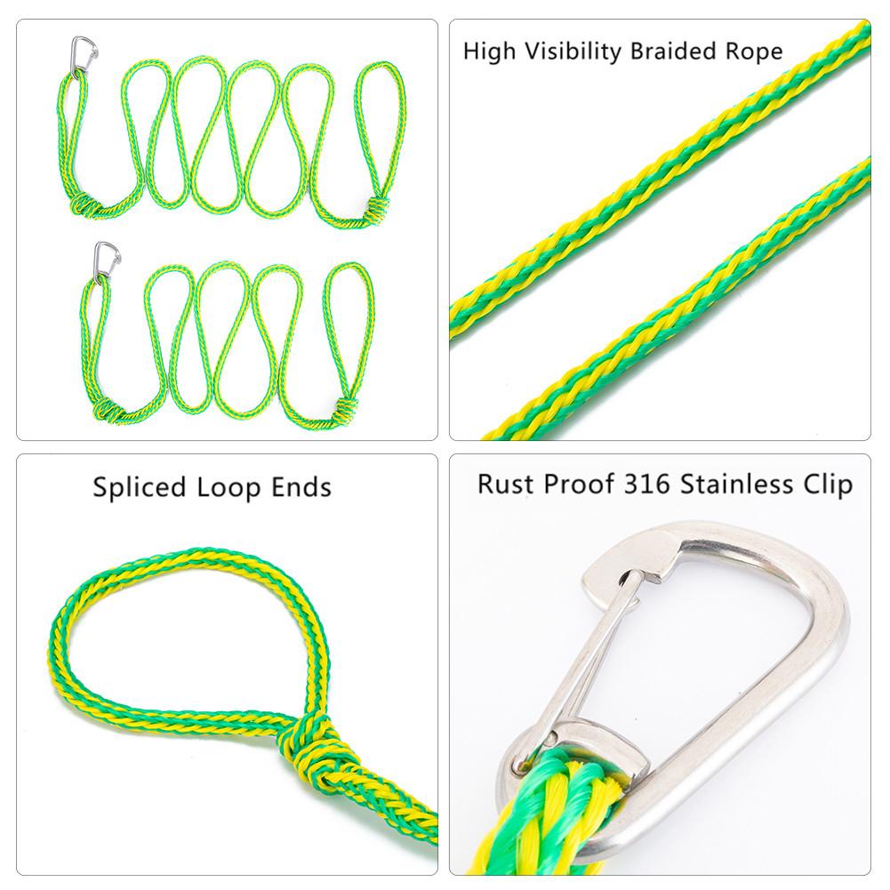 8FT 15FT Yacht Dock Rope Heavy Duty Marine Mooring Rope Boat Bungee Dock Line Anchor Rope for Boat Kayaking Yacht Accessories