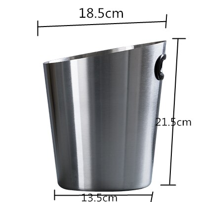Beer Champagne Whiskey Freeze Bucket Party Decoration Stainless Steel Ice Bucket Wine Ice Cooler Bars Kitchen Accessories: Silver