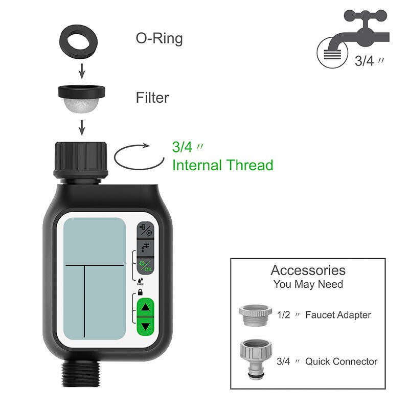 Garden Water Timer Waterproof Watering Timer With Rain Sensor Irrigation Timer Automatic Watering System Irrigation Controller