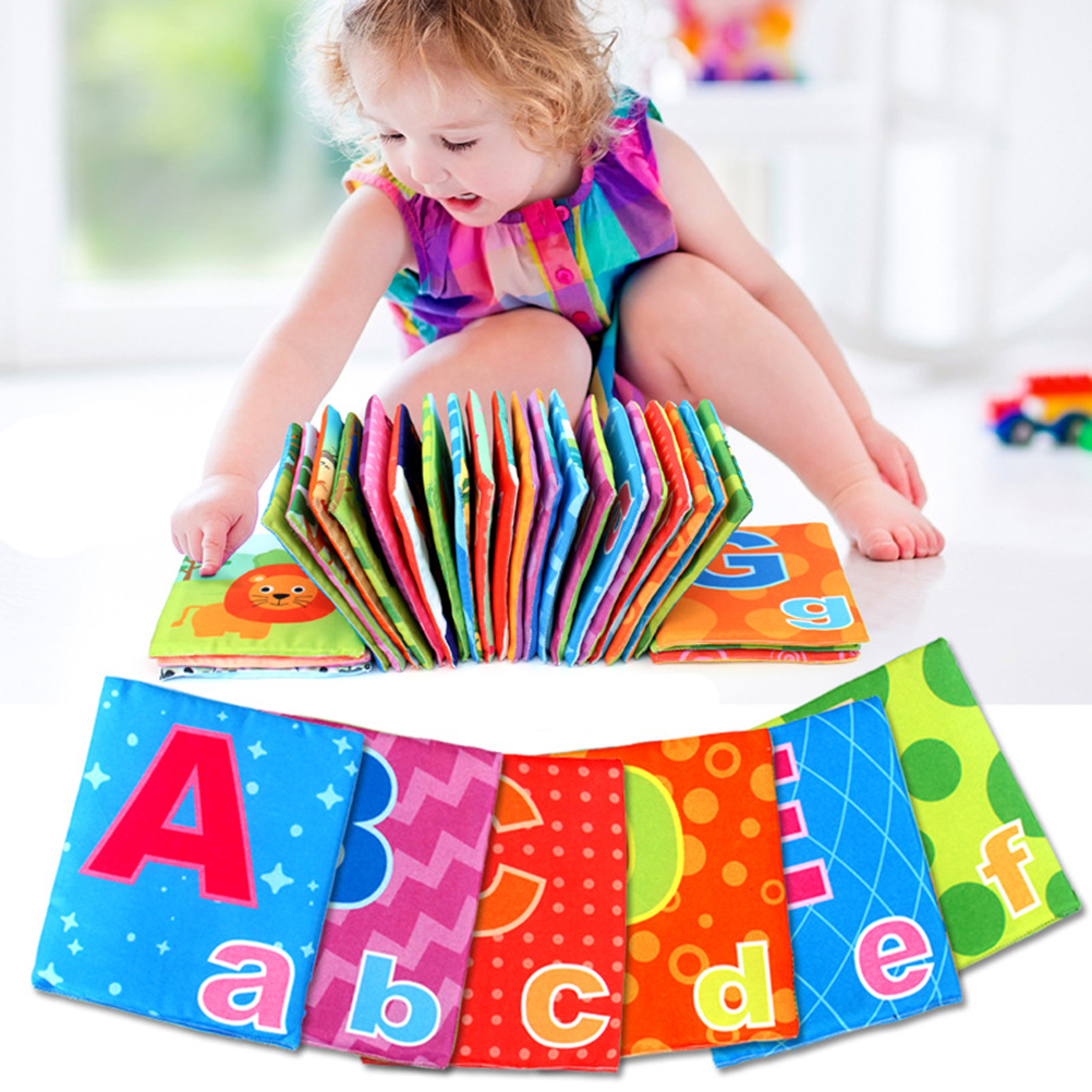 26 stk baby læring tidlig uddannelse puslespil blødt brev kort klud opbevaringspose sæt vaskbar blød klud børn lærer legetøj