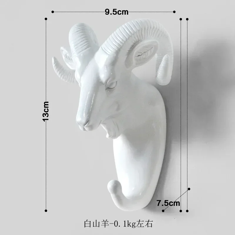 Muur Gemonteerde Haken Dierenkop Rek Kappen Muur Hanger Paard Giraf Elanden Olifant Haken Decoratief Decor Badkamer Accessoires