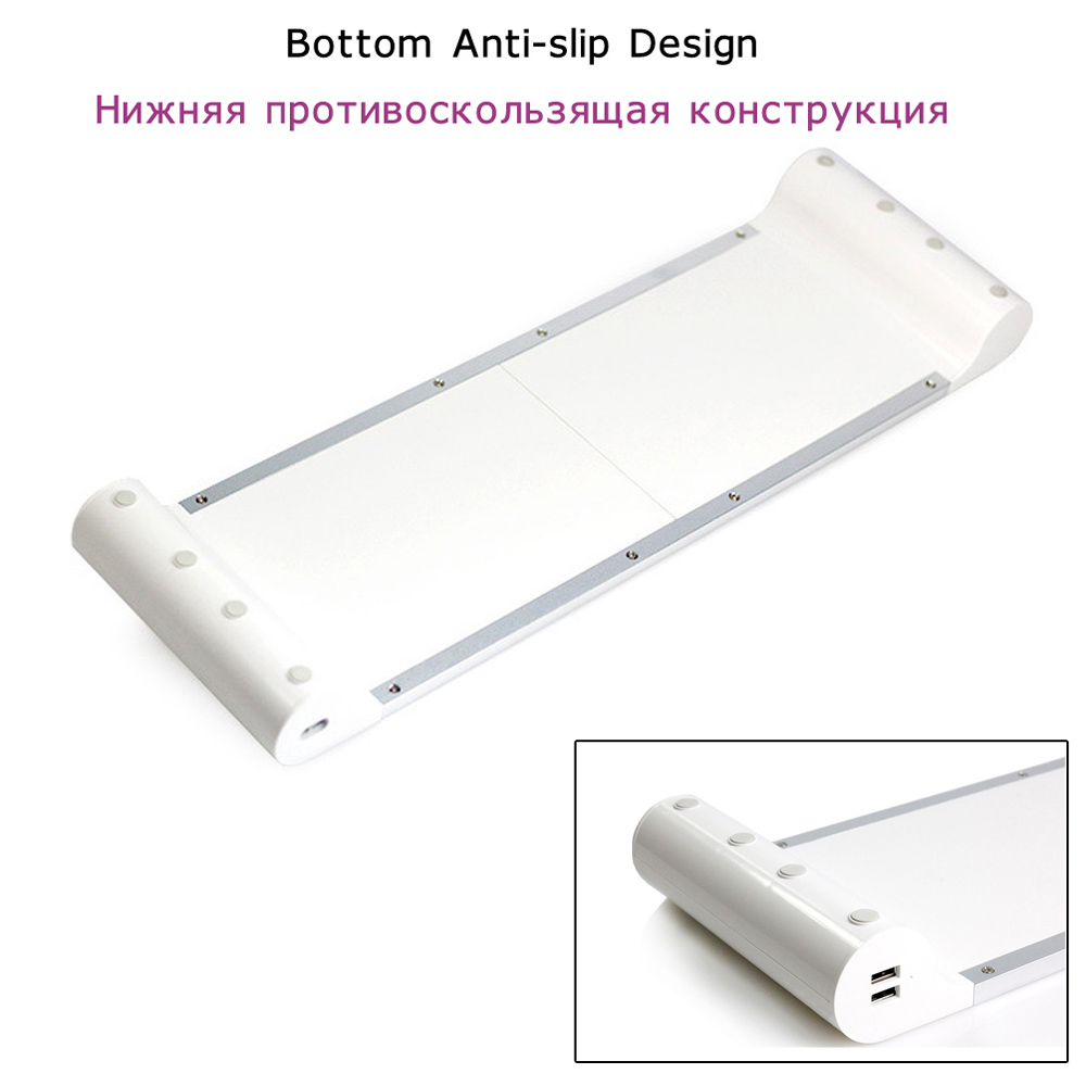 Laptop Stand With 4 USB Charging Ports Notebook Holder Aluminium Alloy Lapdesk Computer Monitor TV Mount EU/US/UK/AUS Plug