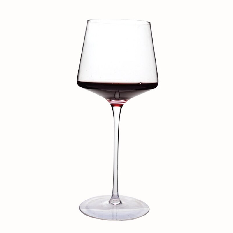 High 450-650Ml Lead-Free Crystal Handmade Goblet Square Polar Light Luxury Wine Glass Cup Family Tasting Cup