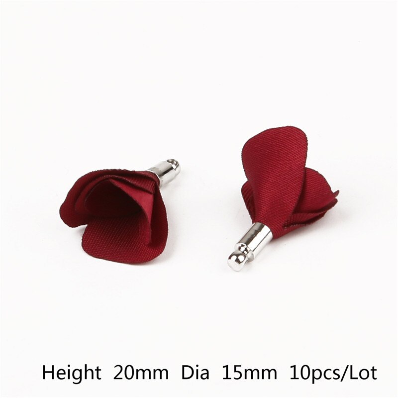 15 x 20mm stuks 10-20 stoffen bloemenkwast bedels hanger voor bruiloft feestjurk gordijn naai accessoires doe-het-zelf: Bourgondië