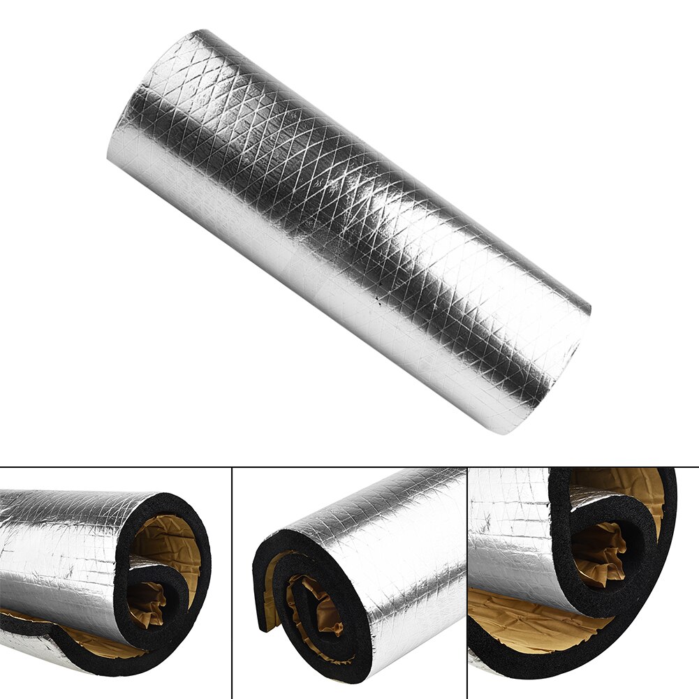 100*50*2cm Foam Car Sound Vehicle Mat Damping Mat Waterproof Silver Flexible