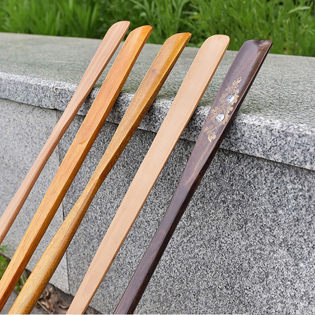 Wood Shoe Horn Lazy Unisex Wear Shoe Horn Profession Convenient Helper Shoehorn Shoe Easy On And Off Shoe Sturdy Slip Aid 1PC