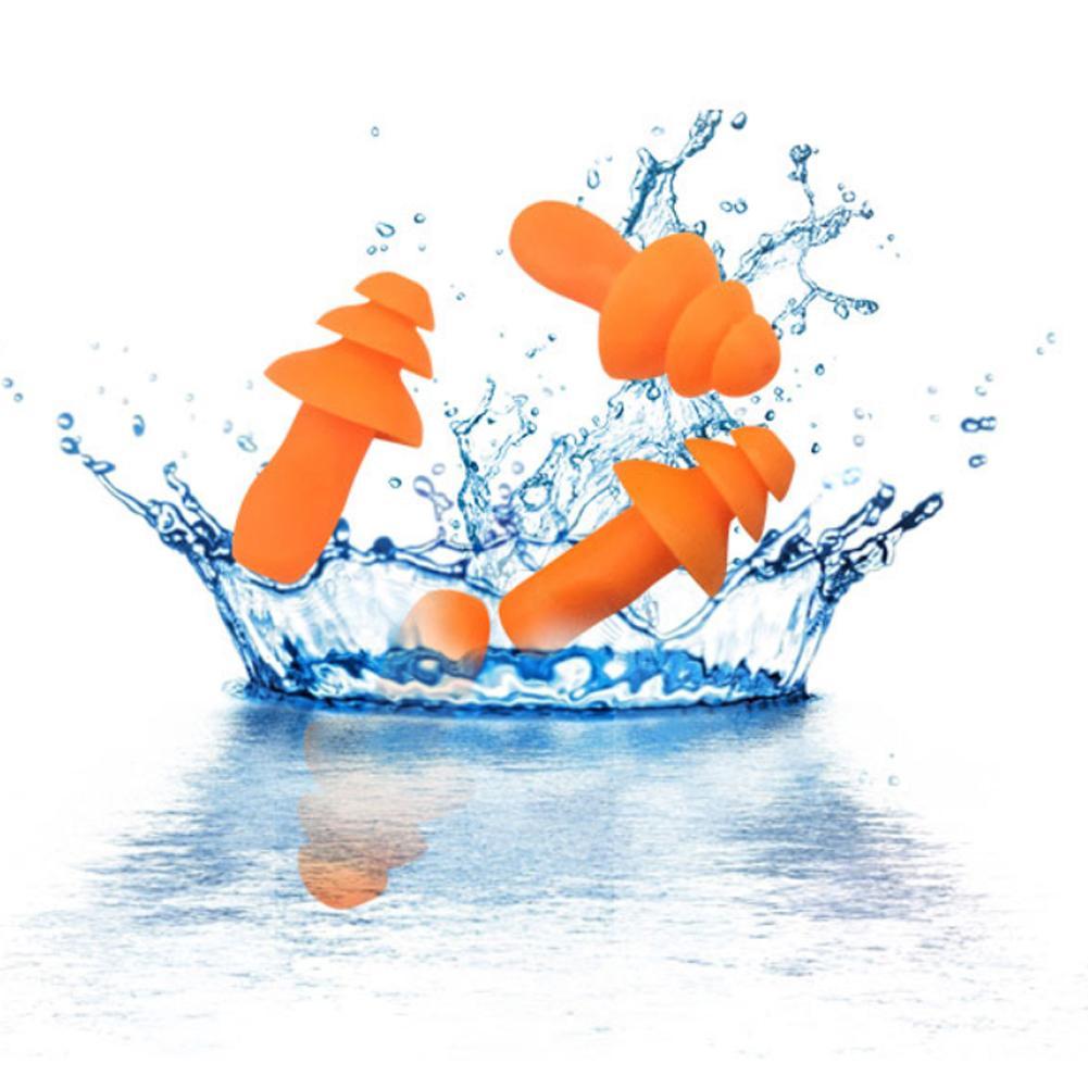 10pcs Earplugs Reusable Hearing Noise Protection Ear Plugs Corded Soft Silicone Earplugs for Swimming Water Sports