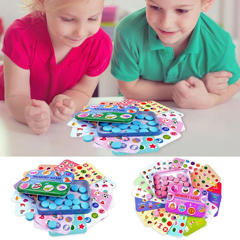 Kinderen Educatief Speelgoed Desktop Interactieve Memory Spel Grappig Memory Puzzels Houten Speelgoed Doos Schaken Puzzel Voor Kinderen