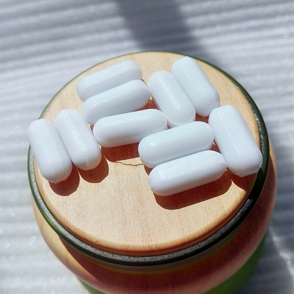 Laboratoriemagnetisk omrörarstav ptfe vanliga omrörarstänger utan pivotring vita spinnstänger  ,c6 x 10mm,  pack  of 10