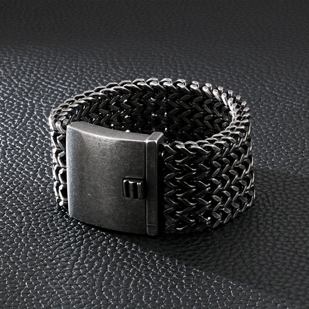 Kalen Rvs Link Chain Armbanden Hoge Gepolijst Dubai Gold Mesh Armbanden Mannen Cool Sieraden Accessoires