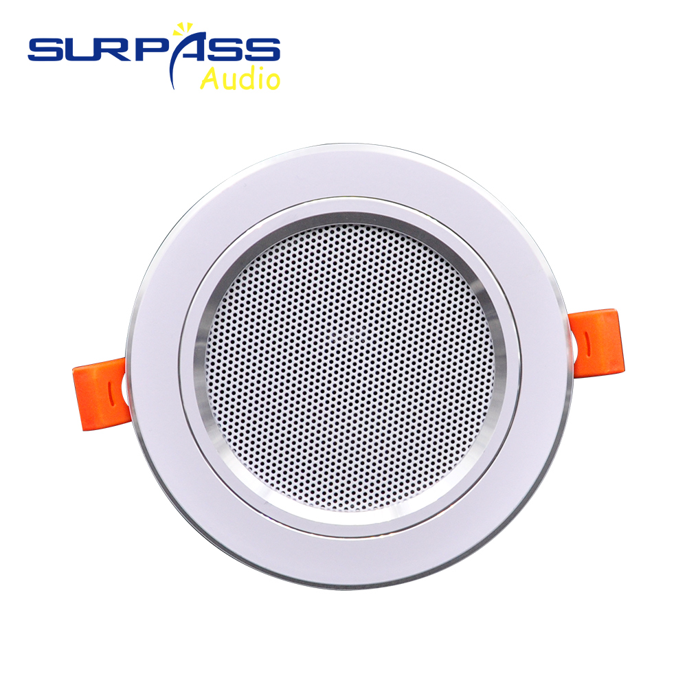 8Ohm 10W Bathroom Ceiling Speaker Background Music System Moisture-proof Aluminum Can In-ceiling Speaker Sound