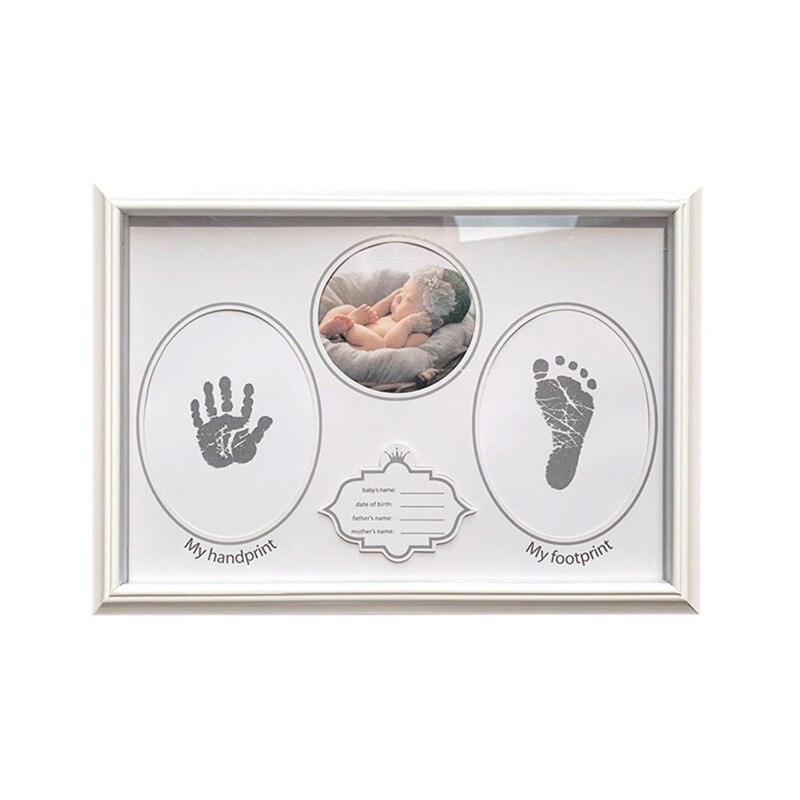 Mooie Pasgeboren Handafdruk Footprint Ornamenten 12 Maanden Fotolijst Baby Verjaardag Keepsake
