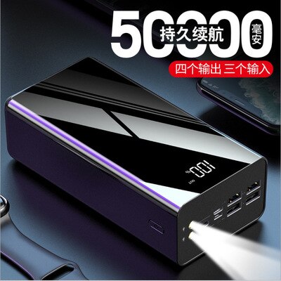 50000 mah power bank bærbar oplader til samsung xiaomi mobil eksternt batteri powerbank 50000 mah poverbank telefon hurtigoplader