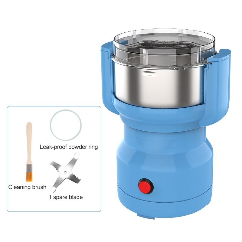 Moulin à grains de café électrique à 4 lames, en acier inoxydable, pour épices de cuisine, poivre, herbes, noix, Machine multifonction: T1 / US Plug 110V