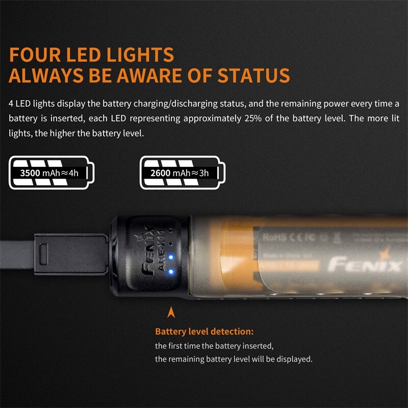 Fenix sind-X11 Ladung Bausatz Charing Bausatz Clever Batterie Ladegerät 5V USB Ausgang Intelligente Batterie ARB-L18-3500