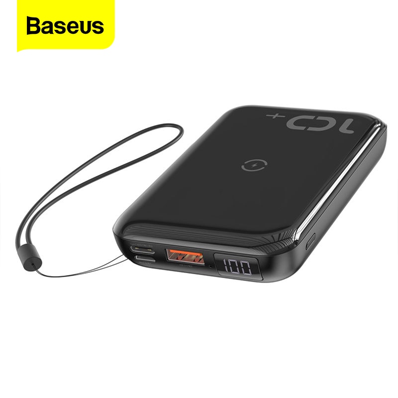 Baseus Qi Wireless Charger Power Bank 10000mAh External Battery 10W Fast Wireless Charging Powerbank For iPhone Samsung Xiaomi