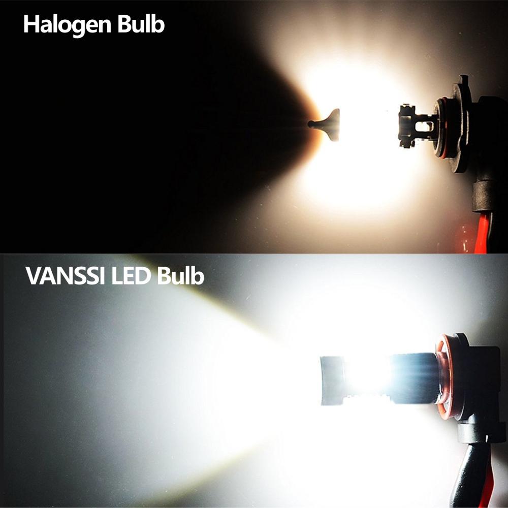10 stücke H16(EU) 5202 5201 PS19W LED Nebel Glühbirne PSX24W 2504 LED-lampen 6000k Weiß DC12V Kleine Menge VANSSI